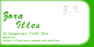 zora illes business card